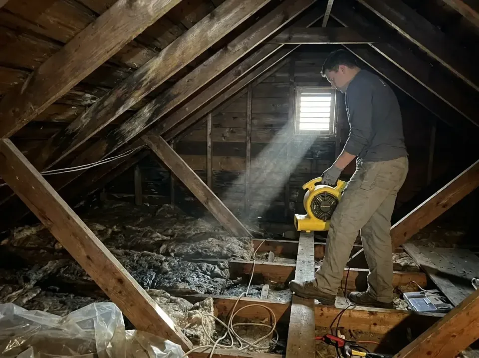 attic-water-damage-drying-proc-007 — frequently asked questions, Emergency Water Extraction & 24/7 Flood Response in Donna,…